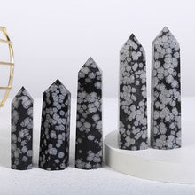 Load image into Gallery viewer, Beautiful Snowflake Obsidian Tower/Point