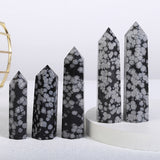 Beautiful Snowflake Obsidian Tower/Point