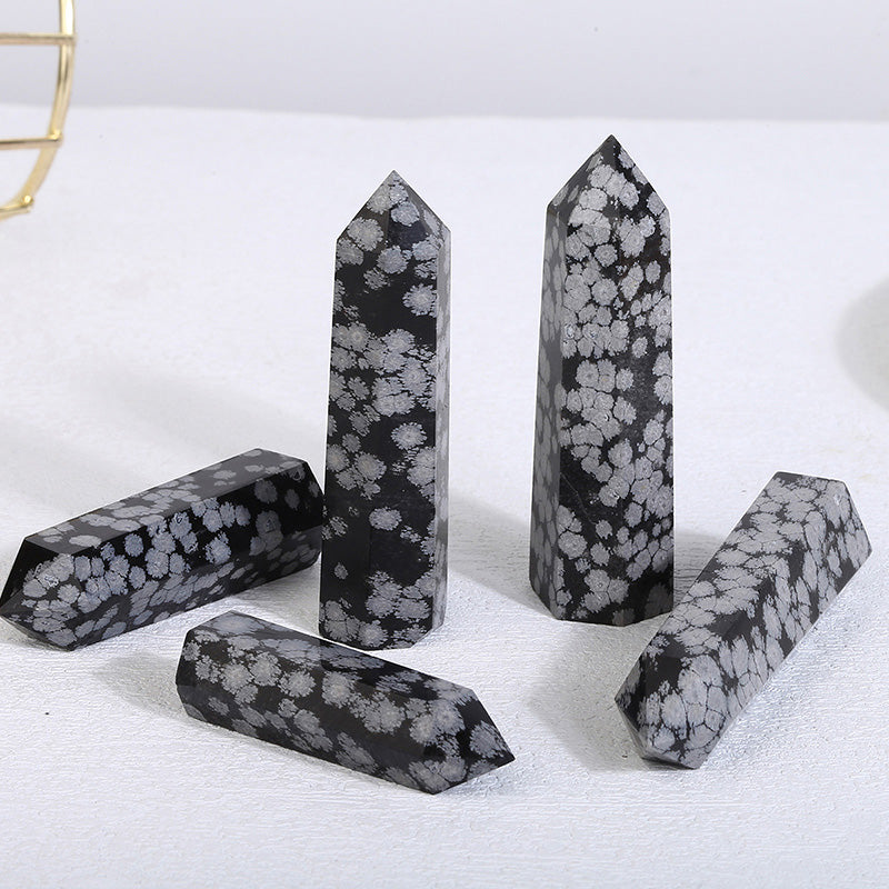 Beautiful Snowflake Obsidian Tower/Point