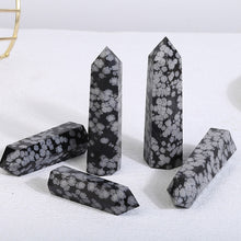 Load image into Gallery viewer, Beautiful Snowflake Obsidian Tower/Point