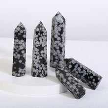 Load image into Gallery viewer, Beautiful Snowflake Obsidian Tower/Point