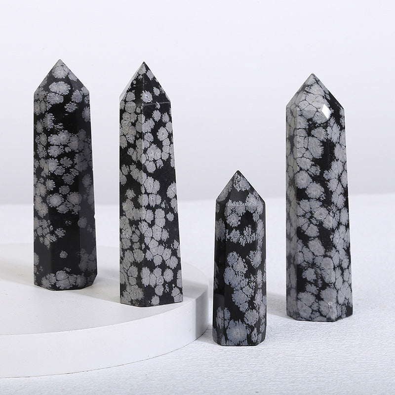 Beautiful Snowflake Obsidian Tower/Point