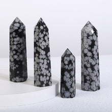 Load image into Gallery viewer, Beautiful Snowflake Obsidian Tower/Point