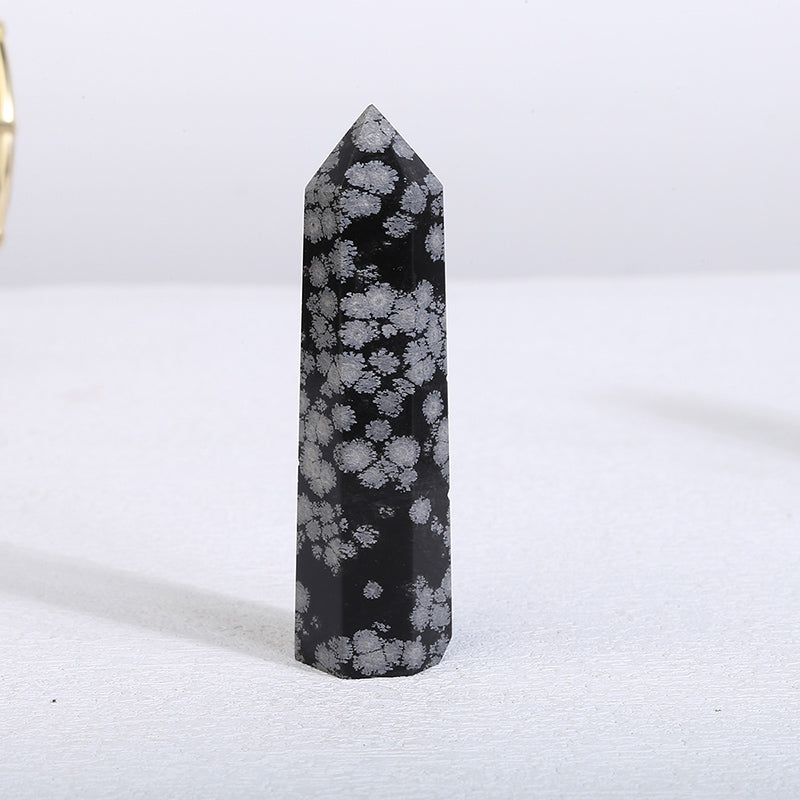 Beautiful Snowflake Obsidian Tower/Point