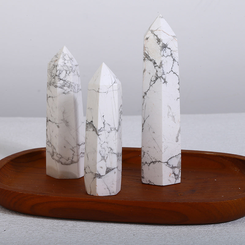 Beautiful Natural Howlite Tower/Point