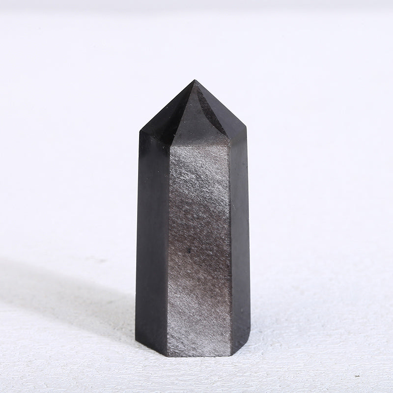 Beautiful Silver Obsidian Tower/Point