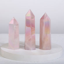 Load image into Gallery viewer, Beautiful Aura Rose Quartz Tower/Point