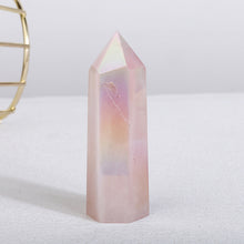 Load image into Gallery viewer, Beautiful Aura Rose Quartz Tower/Point