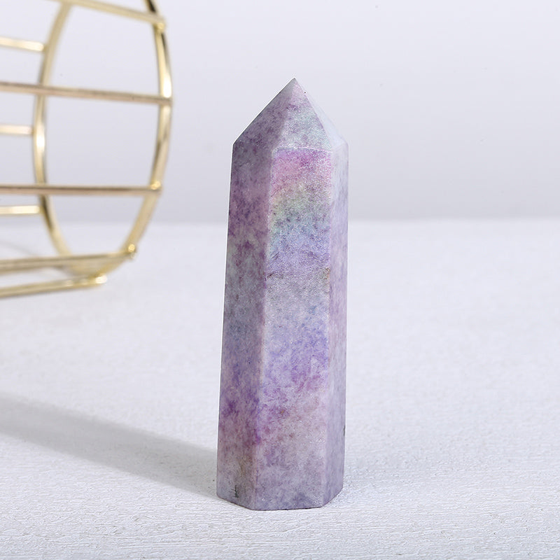 Beautiful Aura Lepidolite Tower/Point