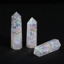 Load image into Gallery viewer, Beautiful Aura Cracked Clear Quartz Tower/Point