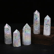 Load image into Gallery viewer, Beautiful Aura Cracked Clear Quartz Tower/Point