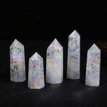 Load image into Gallery viewer, Beautiful Aura Cracked Clear Quartz Tower/Point