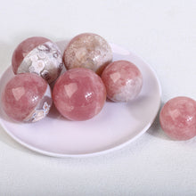 Load image into Gallery viewer, Beautiful Rose Quartz With Flower Agate Sphere