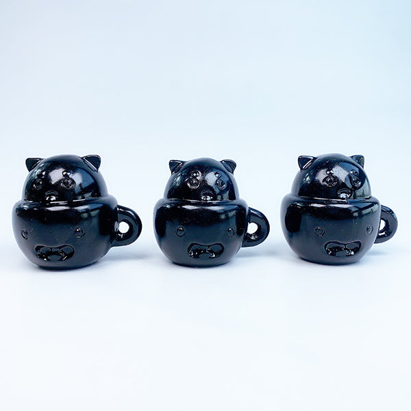 Obsidian Cat Cup