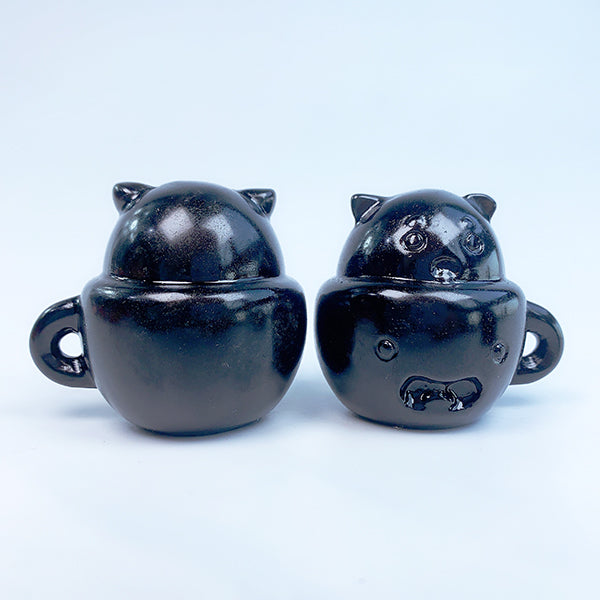 Obsidian Cat Cup