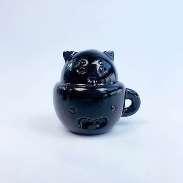 Obsidian Cat Cup