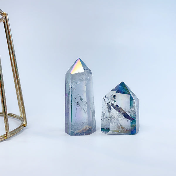 Aura Clear Quartz Tower/Point