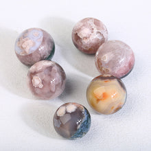 Load image into Gallery viewer, Rose Quartz With Flower Agate With Moss Agate Sphere