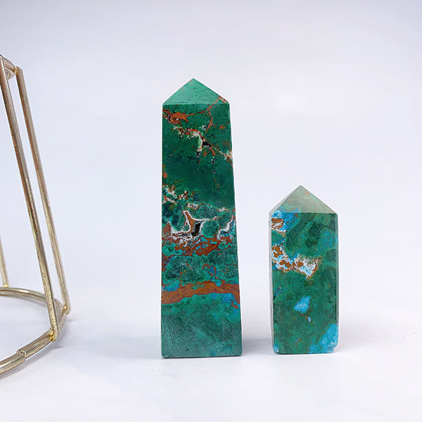 Chrysocolla Mix Malachite Tower/Point