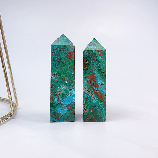 Chrysocolla Mix Malachite Tower/Point