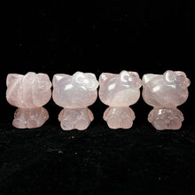 Load image into Gallery viewer, Rose Quartz Hello Kitty Carving