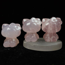 Load image into Gallery viewer, Rose Quartz Hello Kitty Carving