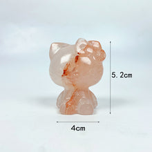 Load image into Gallery viewer, Fire Quartz Hello Kitty Carving