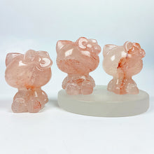 Load image into Gallery viewer, Fire Quartz Hello Kitty Carving