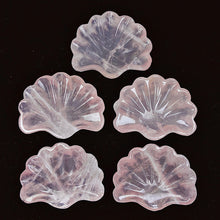 Load image into Gallery viewer, Beautiful Rose Quartz Shell Carvings