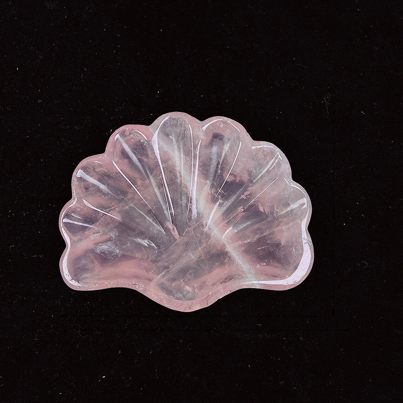 Beautiful Rose Quartz Shell Carvings