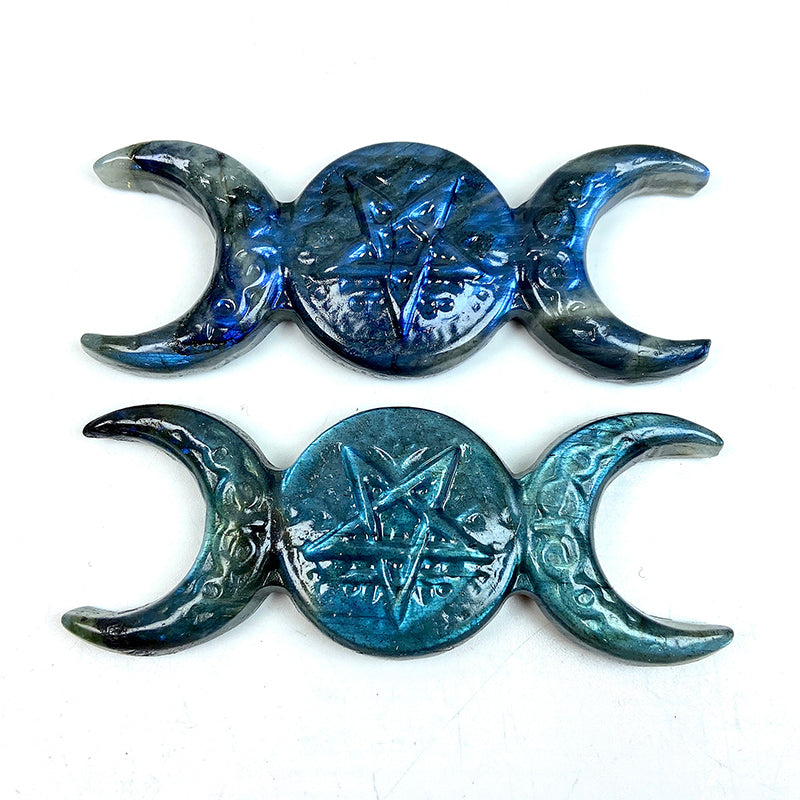 Different Materials Triple Moon Carvings