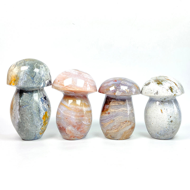 Natural Ocean Jasper Mushroom