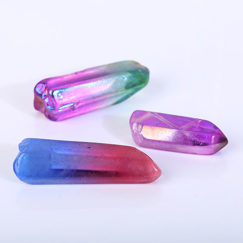 Aura Clear Quartz Root Crystal Point 10 Kinds Color