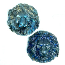 Load image into Gallery viewer, Natural Labradorite Lion Head Carvings