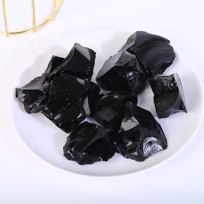 Black Obsidian  Raw Stone