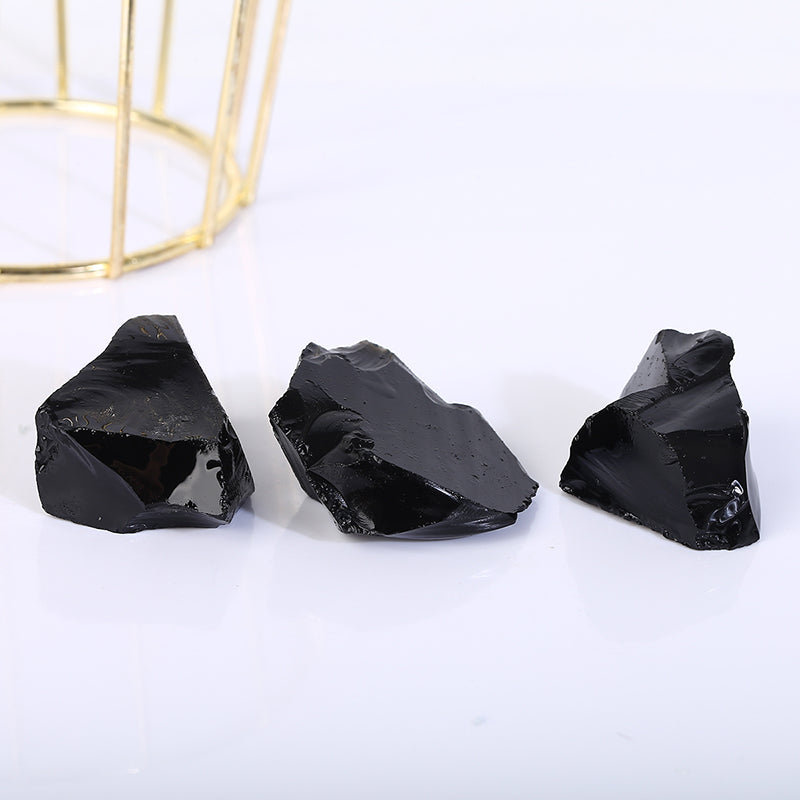 Black Obsidian  Raw Stone