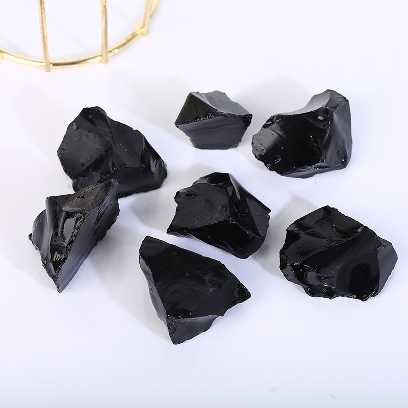 Black Obsidian  Raw Stone