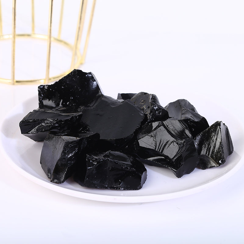 Black Obsidian  Raw Stone