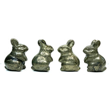 Load image into Gallery viewer, Cute Pyrite Rabbit Carvings