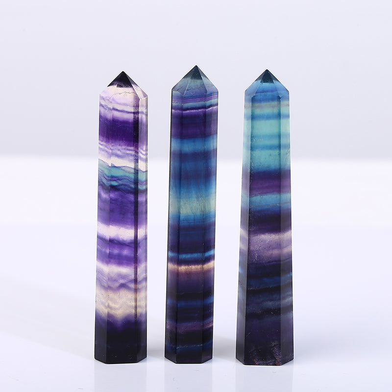 Small Size Rainbow Fluorite Tower/Point