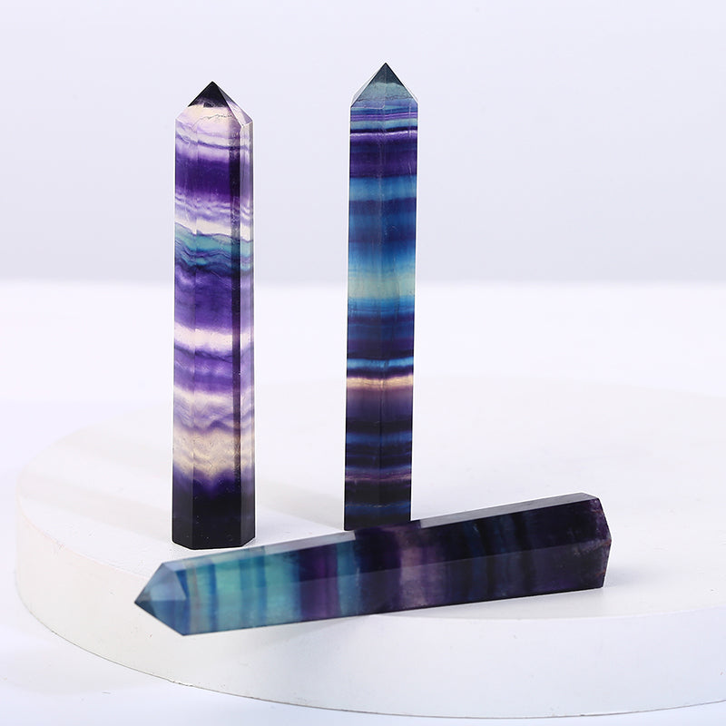 Small Size Rainbow Fluorite Tower/Point