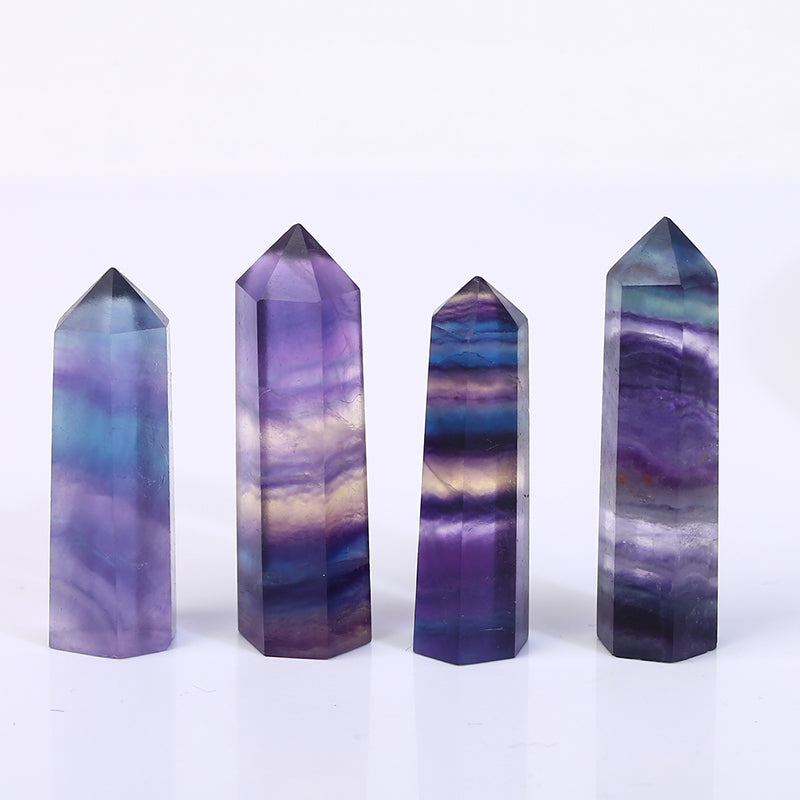 Small Size Rainbow Fluorite Tower/Point