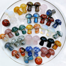 Load image into Gallery viewer, Mix Colorful Crystal Mushroom Stone Carving Home Tank Decoration