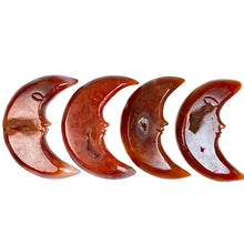 Load image into Gallery viewer, Druzy Carnelian Moon Face Carving