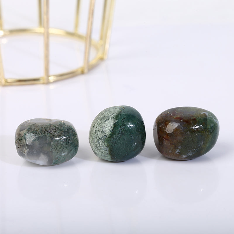 Moss Agate Tumble