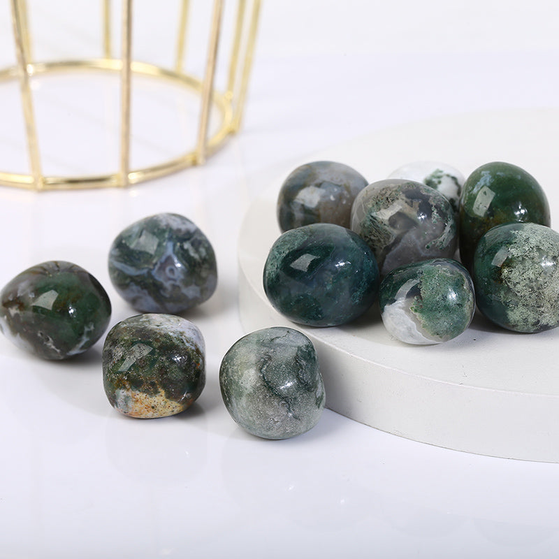 Moss Agate Tumble