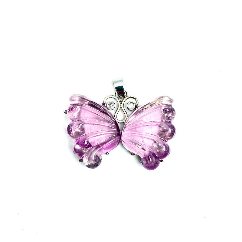 Beautiful Fluorite Butterfly Pendant