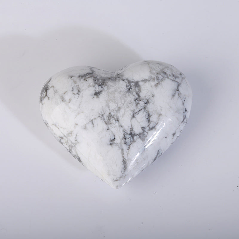 Howlite Heart/Moon