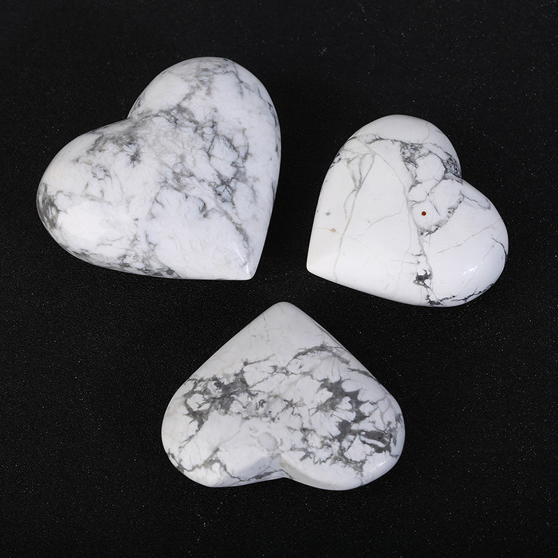 Howlite Heart/Moon