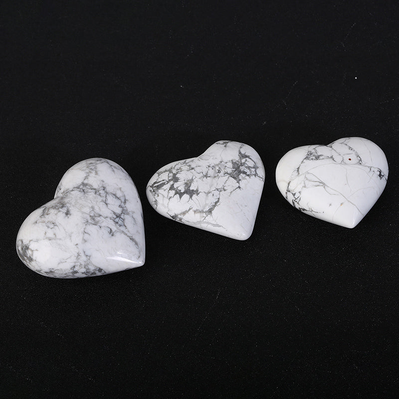 Howlite Heart/Moon